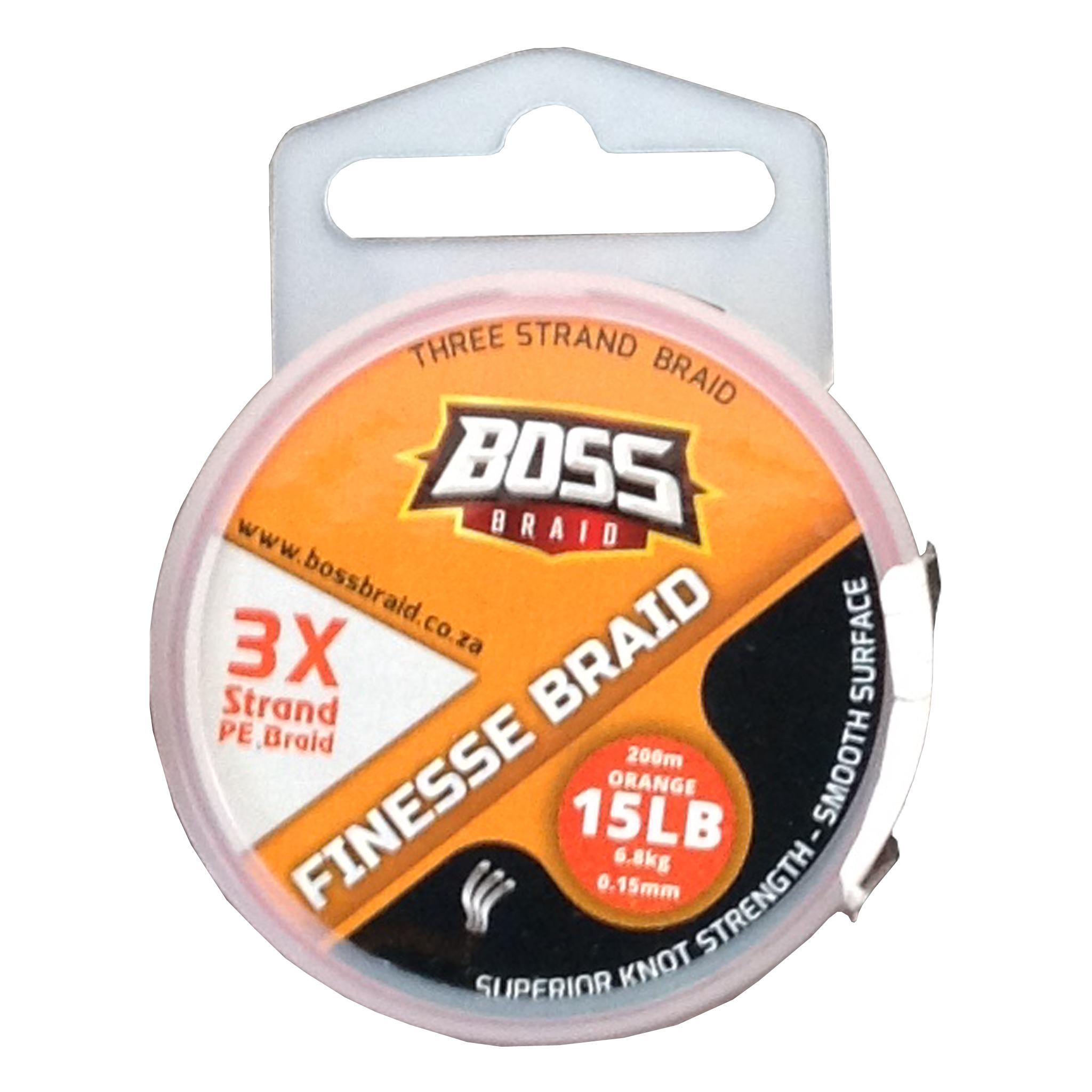 BOSS BRAID FINESSE BRAID 15LB ORANGE - Moosa's Angling And Outdoor
